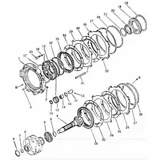 washer, spring - Блок «2nd CLUTCH AND 3rd CLUTCH»  (номер на схеме: 15)