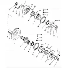 washer, spring - Блок «BEVEL GEAR AND SHAFT»  (номер на схеме: 15)