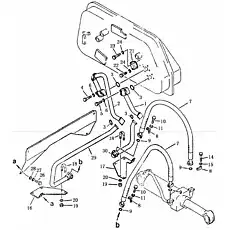 bolt - Блок «HYDRAULIC PIPING (hydraulic tank to ripper cylinder) SD16»  (номер на схеме: 26)