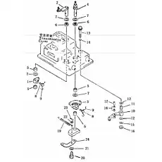 wire, lock - Блок «TRANSMISSION CONTROL LEVER»  (номер на схеме: 9)