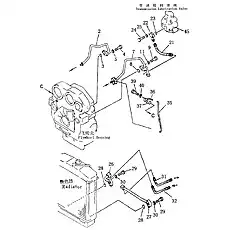 Шайба - Блок «трубопровод гидротрансформатора 3»  (номер на схеме: 11)