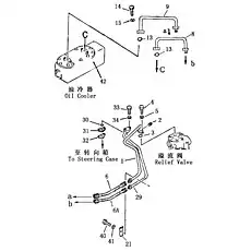 Болт - Блок «трубопровод масляного радиатора»  (номер на схеме: 33)