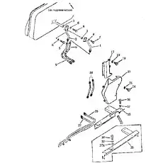 Крышка - Блок «трубопровод гидравлический (от бака к гидроцилиндру наклона)»  (номер на схеме: 23)