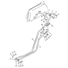Трубка - Блок «трубопровод гидравлический (от бака к гидроцилиндру подъема)»  (номер на схеме: 1)