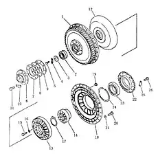 Болт - Блок «Вал турбины, колесо направляющее»  (номер на схеме: 26)