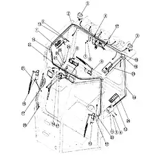 NUT M4 - Блок «CAB ELECTRICAL SYSTEM»  (номер на схеме: 27)