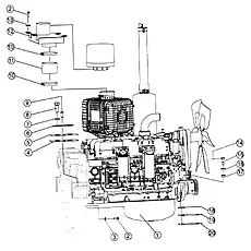 engine WD10 - Блок «WD10 ENGINE MOUNTING AND ATTACHMENT»  (номер на схеме: 1)