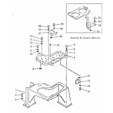 seat,valve - Блок «Опора рычага управления и клапан сиденья»  (номер на схеме: 4)