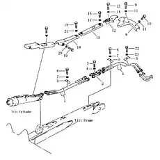bolt - Блок «Трубопровод цилиндра наклона лезвия»  (номер на схеме: 22)