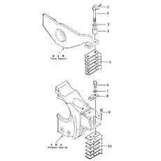 pin, dowel - Блок «Крепление двигателя»  (номер на схеме: 9)