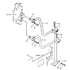 plug - Блок «Гидравлический трубопровод (бак → трехстержневой цилиндр рыхлителя)»  (номер на схеме: 25)