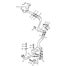 hose - Блок «Гидравлический трубопровод (бак → цилиндр наклона)»  (номер на схеме: 8)