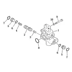 body valve - Блок «Основной предохранительный клапан»  (номер на схеме: 411-1)