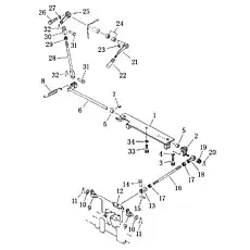 pin cotter - Блок «Рычаг стояночного тормоза»  (номер на схеме: 15)
