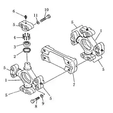 case bearing - Блок «Универсальный шарнир»  (номер на схеме: 5)