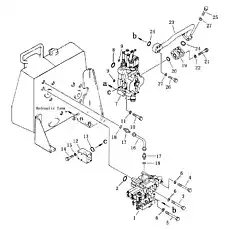 bolt - Блок «Крепление рабочих клапанов (с тремя стержнями рыхлителя)»  (номер на схеме: 25)
