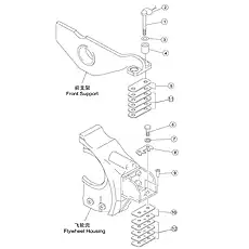 PIN.DOWEL - Блок «ENGINE MOUNTING AND ATTACHMENT (FOR NT855)»  (номер на схеме: 9)