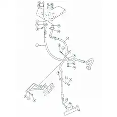 body joint - Блок «Single grouser hydraulic piping 2»  (номер на схеме: 15)