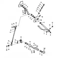 pin, cotter - Блок «Педаль замедлителя»  (номер на схеме: 24)