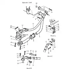 pin, spring - Блок «Гидравлический трубопровод (бак → насос)»  (номер на схеме: 28)