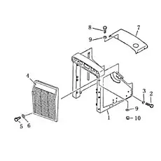 nut - Блок «Защита радиатора»  (номер на схеме: 10)