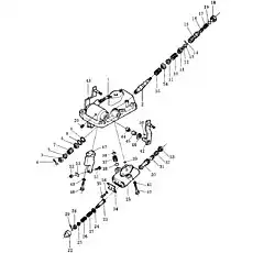 lever, R.H - Блок «Рулевой клапан управления»  (номер на схеме: 43)