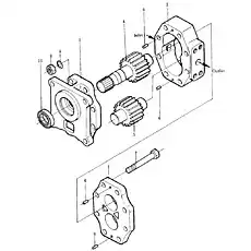 pin, dowel - Блок «Насос рулевого управления»  (номер на схеме: 6)