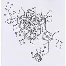 pin (gear to flywheel) - Блок «Корпус маховика в сборе»  (номер на схеме: 18)