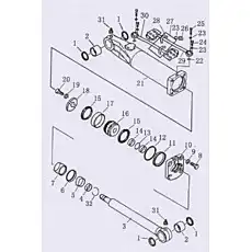 U-type clip - Блок «Подъемный цилиндр (левый)»  (номер на схеме: 28)