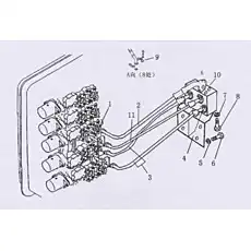 bolt M12X65 - Блок «Трубопровод рыхлителя»  (номер на схеме: 9)