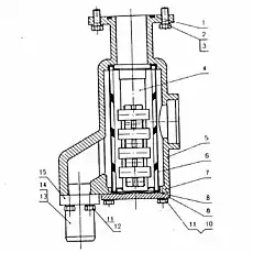 Соединительная труба - Блок «0Т12142 Фильтр грубой очистки»  (номер на схеме: 13)