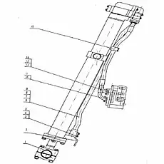 Гидроцилиндр рабочего оборудования - Блок «Гидроцилиндр подъема в сборе»  (номер на схеме: 1)