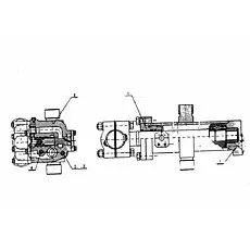 Гидроцилиндр подъема - Блок «Гидроцилиндр рабочего оборудования»  (номер на схеме: 1)