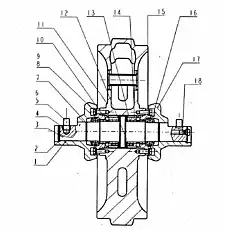 Болт М12 х 35 - Блок «0Т16016 Направляющее колесо в сборе»  (номер на схеме: 8)