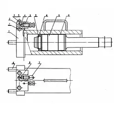 Болт М12х55-10.9 - Блок «0Т16082 Натяжной механизм гусеницы»  (номер на схеме: 2)
