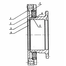 Перегородка - Блок «0Т16067 Уплотнительная втулка»  (номер на схеме: 4)