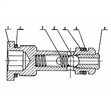 Стальной шар 5 - Блок «0Т13054 Всасывающий клапан»  (номер на схеме: 2)
