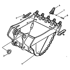 TOOTH - Блок «BUCKET ASS'Y 1»  (номер на схеме: 6)