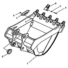 TOOTH - Блок «BUCKET ASS'Y 2»  (номер на схеме: 8)