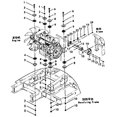 TUBE - Блок «ENGINE MOUNTING 2»  (номер на схеме: 16)