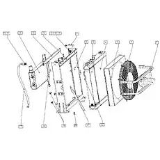 Mounting Frame - Блок «W47011000 Радиатор в сборе»  (номер на схеме: 22)