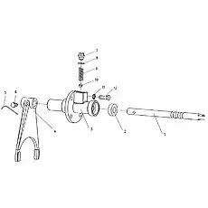 Yoke seat - Блок «Вилка сдвигающего механизма»  (номер на схеме: 3)