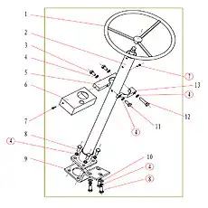 Set plate for steering valve - Блок «Механизм рулевого управления»  (номер на схеме: 9)