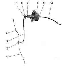 Brake hose - Блок «Тормозная передняя ось в сборе»  (номер на схеме: 4)