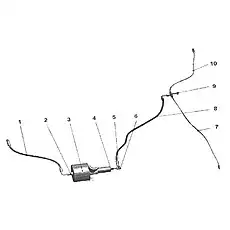 M14Brake hose assembly (L=1230) - Блок «Тормозная задняя ось в сборе»  (номер на схеме: 8)