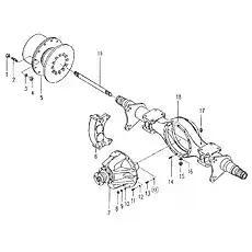 Double-screw bolt M10x50 - Блок «ЗАДНИЙ МОСТ В СБОРЕ»  (номер на схеме: 14)