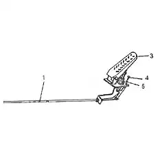 Push-pull cable pedal - Блок «ПЕДАЛЬ АКСЕЛЕРАТОРА»  (номер на схеме: 1)