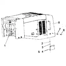 Left Bracket assembly - Блок «Кожух двигателя в сборе»  (номер на схеме: 4)