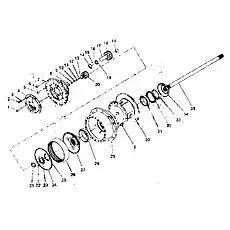 Axle shaft - Блок «Передний концевой редуктор колеса в сборе»  (номер на схеме: 35)