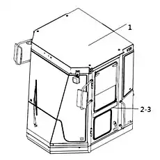 left door assembly - Блок «Кабина в сборе»  (номер на схеме: 2)